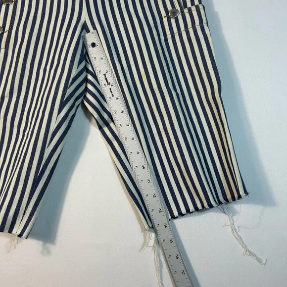 Dolce & Gabbana Navy and White Striped Shorts
